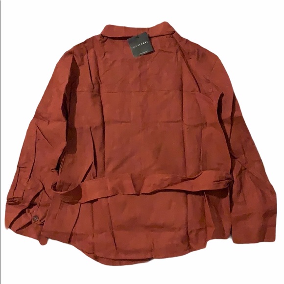 NWT JLUXLABEL Cinnamon Nicolette Belted Top - Picture 3 of 11